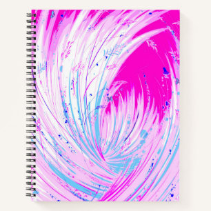 Abstract pink white Enchanted Garden Notebook