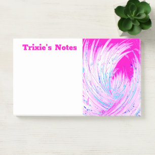 Abstract Pink & white Enchanted Garden Post-it Notes