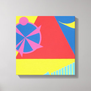 Abstract Pink Windmill Canvas Print