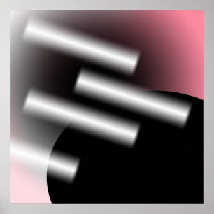 Abstract Pink with Rays of Light AP0005 Poster