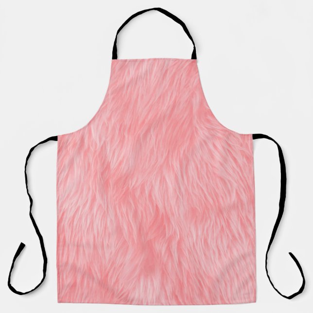 Abstract Pink wool , fabric background Apron (Front)