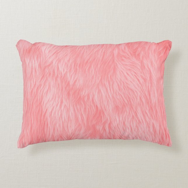 Abstract Pink wool , fabric background Decorative Cushion (Front)