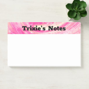 Abstract Pink Yellow Dandelions and fireflies  Post-it Notes