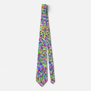 Abstract Pixelated RGB Tie