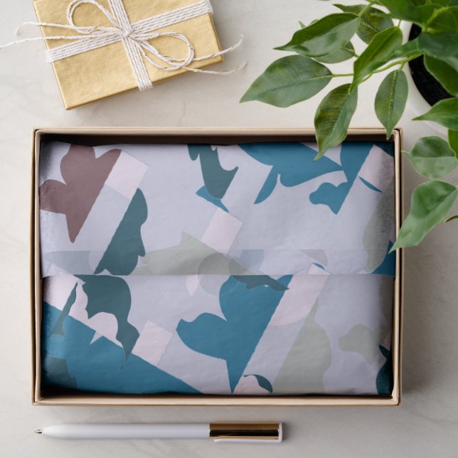 Abstract Plaid Design Tissue Paper (Gift)
