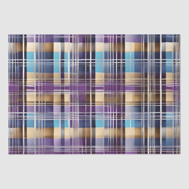 abstract plaid tissue paper (Front)