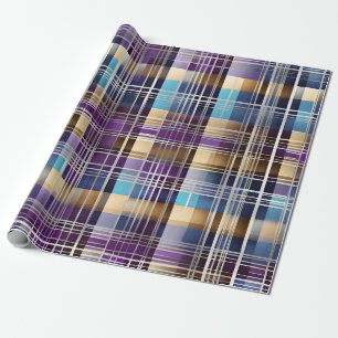 abstract plaid wrapping paper