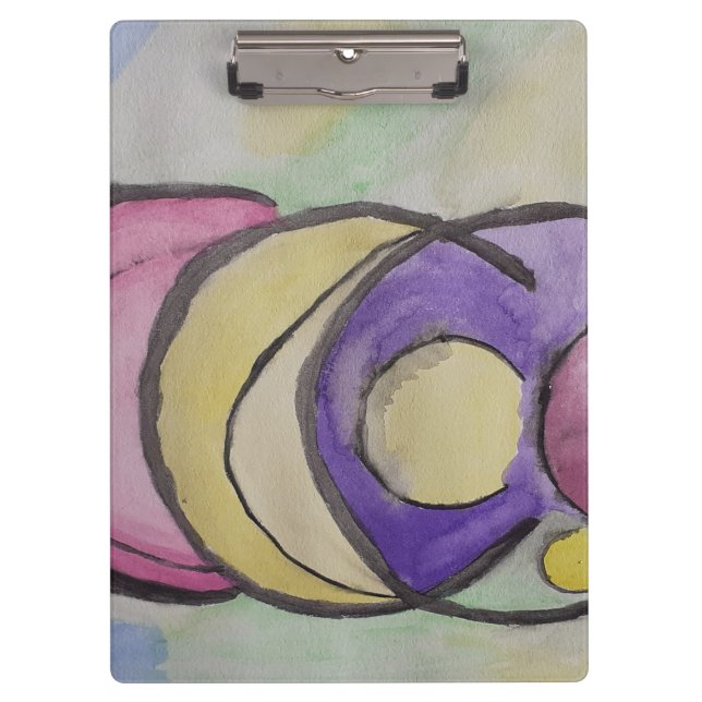 Abstract Planets Art Clipboard (Front)