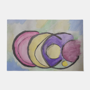 Abstract Planets Art Door Mat