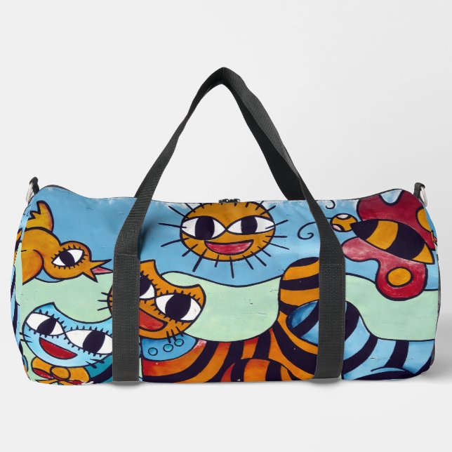 Abstract planets duffle bag (Front)