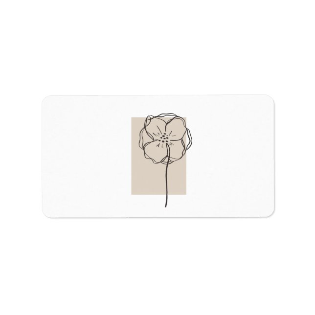 Abstract plant art design label (Front)