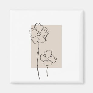 Abstract plant art design magnet