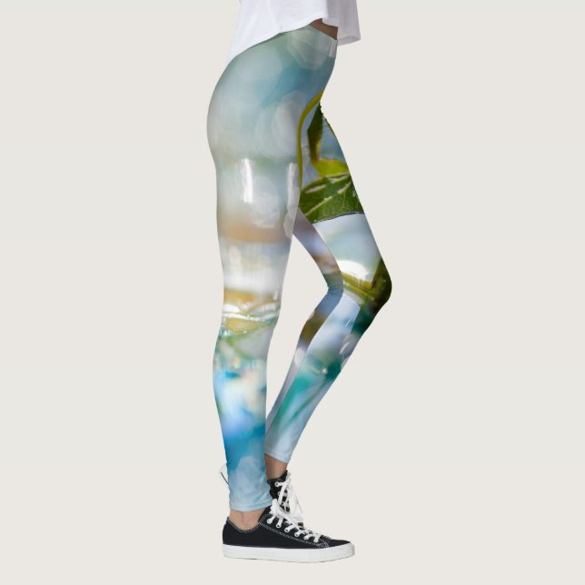 Abstract Plant Water Leggings (Right)