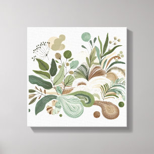 Abstract Plants Nature Art - Garden Canvas Print