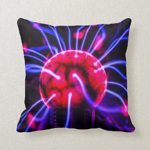 Abstract Plasma Ball Globe Macro Pillow