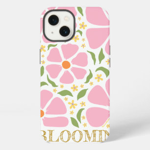 Abstract Playful Pink Flowers iPhone 13 Case
