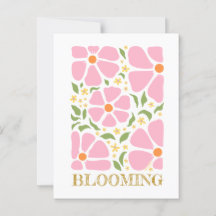 Abstract Playful Pink Flowers