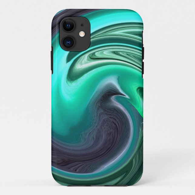 Abstract Plum Dove in Aqua iPhone 5 Case (Back)