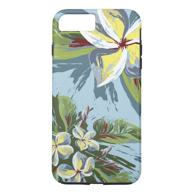 Abstract Plumeria Design Case-Mate iPhone Case (Back)
