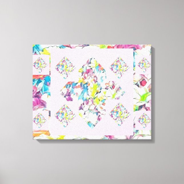 Abstract Plus Sign Carnation Art w/  Floating (Front)