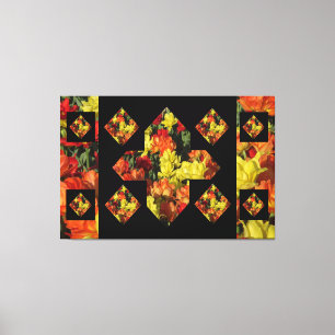 Abstract Plus Sign Carnation Canvas Art (60 X 40)