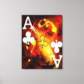 Abstract Poker Aces - Clubs by Teo Alfonso 2 of 4 Canvas Print
