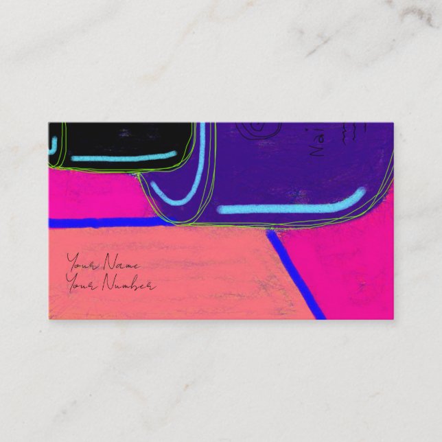 Abstract Polish Bottle Business Card (Front)