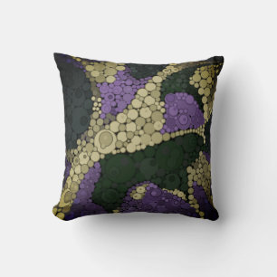 Abstract polka dot cushion