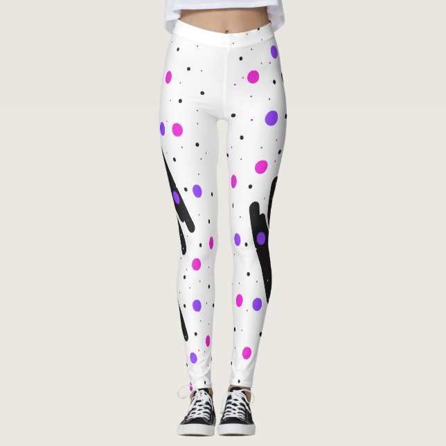 Abstract Polka Dot Leggings (Front)