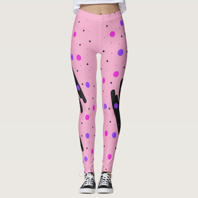Abstract Polka Dot Leggings (Front)