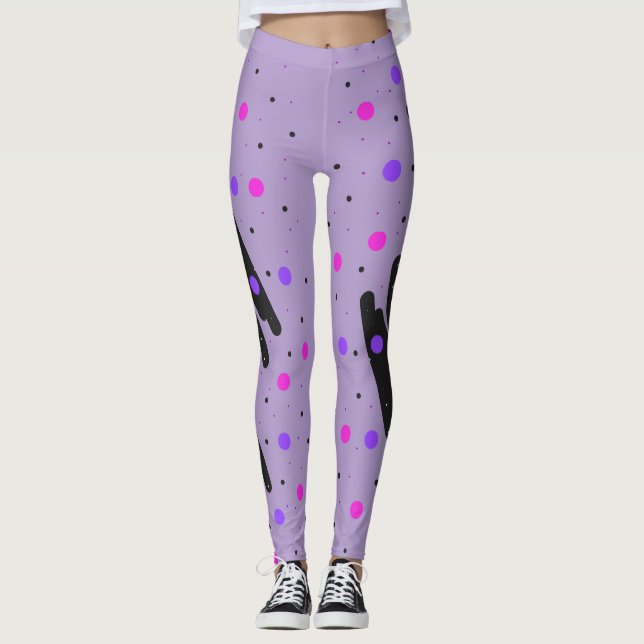Abstract Polka Dot Leggings (Front)