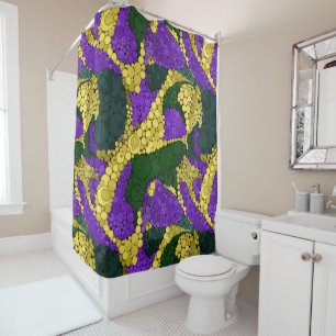 Abstract polka dot shower curtain