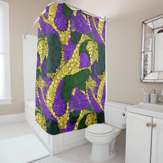 Abstract polka dot shower curtain (In Situ)