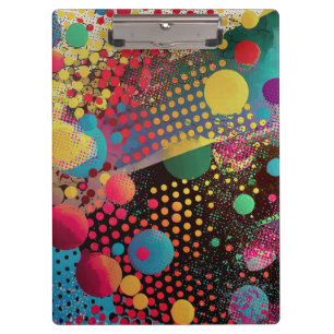 Abstract Polka Dots Clipboard