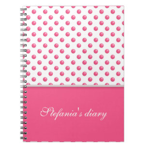 Abstract polka dots design notebook