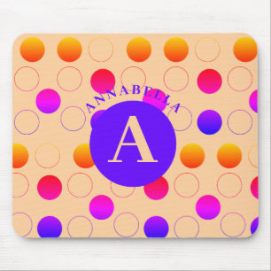 Abstract Polka Dots Pattern Mouse Mat