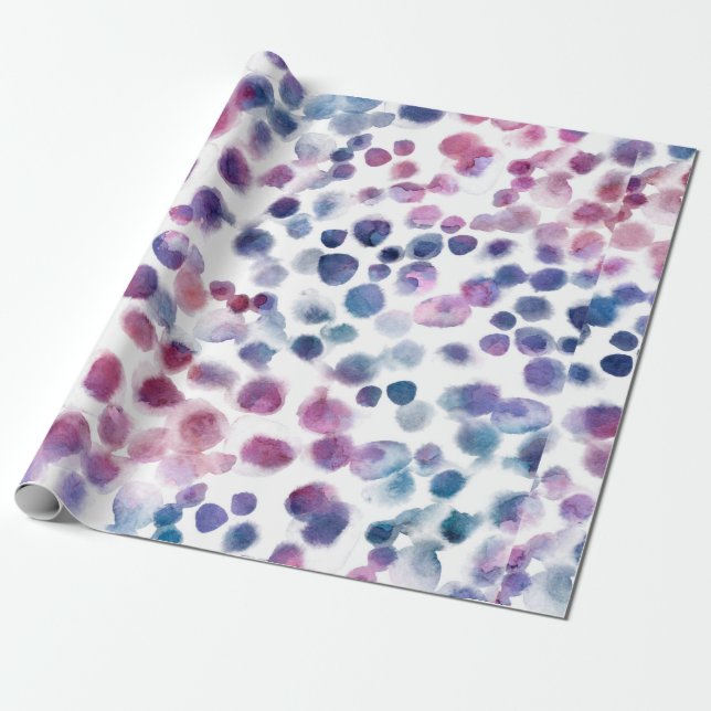 Abstract polka dots seamless pattern in pastel col wrapping paper (Unrolled)