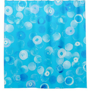Abstract polka dots seamless pattern shower curtain
