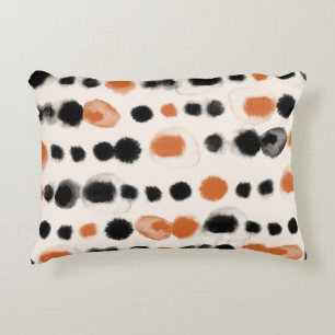 Abstract Polka Dots: Watercolor Geometry. Decorative Cushion