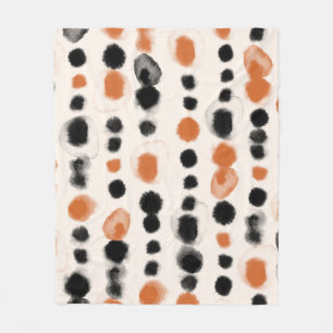 Abstract Polka Dots: Watercolor Geometry. Fleece Blanket