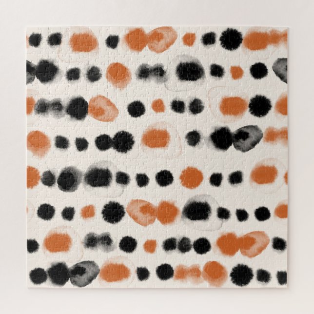Abstract Polka Dots: Watercolor Geometry. Jigsaw Puzzle (Vertical)