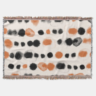 Abstract Polka Dots: Watercolor Geometry. Throw Blanket