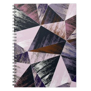 Abstract polygon pattern, colourful triangles. notebook