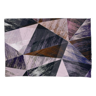 Abstract polygon pattern, colourful triangles. pillowcase