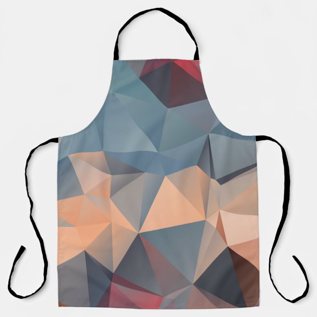 Abstract polygonal mosaic seamless pattern apron (Front)