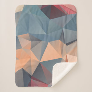 Abstract polygonal mosaic seamless pattern sherpa blanket