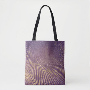 Abstract polygonal space low poly dark background tote bag