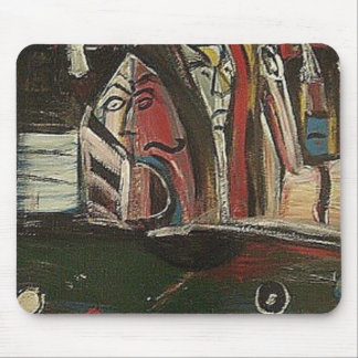 ABSTRACT POOL HALL MOUSE MAT