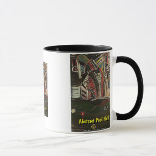 abstract pool hall mug