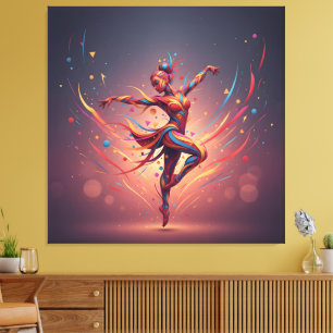 Abstract Pop Art Dancer Canvas Print